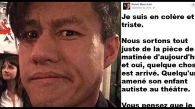 Illustration : "Un garçon autiste perturbe son spectacle et il décide de publier ceci sur facebook: "