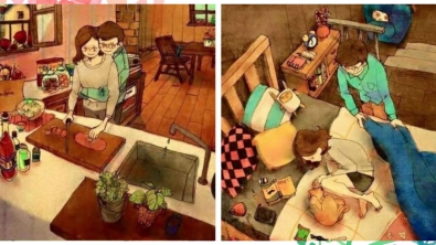 Illustration : "Le bonheur en couple réside dans les choses simples... La preuve avec ces quelques dessins !"