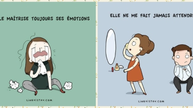 Illustration : "« Je t’aime pour ces 12 raisons »: Quand un artiste fait une déclaration d’amour très drôle à sa femme..."