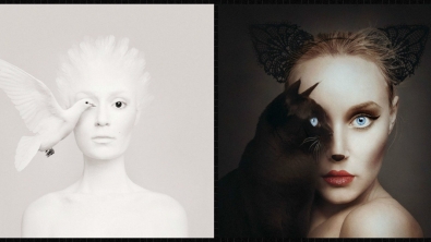 Illustration : Une artiste mixe des autoportraits avec des yeux d’animaux… c’est vraiment surréaliste !