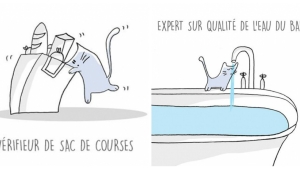 Illustration : "Ces 17 illustrations amusantes décrivent parfaitement les métiers qu’un chat pourrait avoir !"