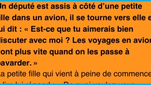 Illustration : "Quand une petite fille fait taire un politicien assis à côté d’elle dans un avion… "