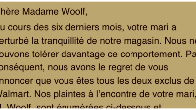 Illustration : "Elle reçoit une lettre envoyée par un supermarché et c’est le choc en la lisant..."