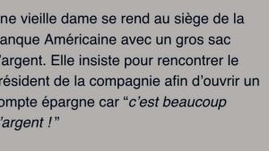 Illustration : "C’est avec une facilité déconcertante que cette mamie va baisser le pantalon du président de la banque Américaine ! "