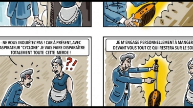 Illustration : Un vendeur fait caca sur le tapis d’une mamie… La réponse de cette dernière est fabuleuse !