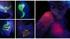 Illustration : "Discrets le jour, ces tatouages à la lumière UV sont magnifiques la nuit..."