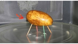 Illustration : "Placer 4 cure-dents dans une patate de cette manière, une astuce que j'aurais aimé connaître plus tôt !"