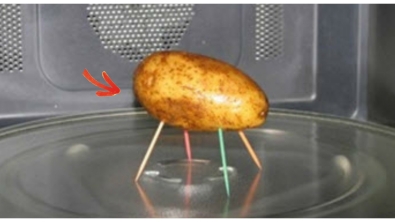 Illustration : "Placer 4 cure-dents dans une patate de cette manière, une astuce que j'aurais aimé connaître plus tôt !"