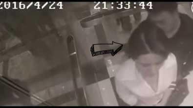Illustration : "Cette caméra filme un homme qui harcèle une femme dans un ascenseur, mais regardez bien ce qui se passe à 0:21 !"
