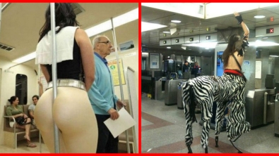 Illustration : Ces rencontres totalement improbables qu’on peut faire dans le métro… 18 photos !