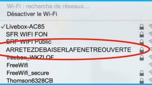 Image illustrant l'article Quand le nom du WIFI devient une arme de guerre massive, entres voisins… 22 photos !