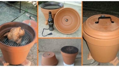 Illustration : "Un barbecue à réaliser à partir d'un pot de terre cuite ! Une astuce facile qui devrait vous plaire !"