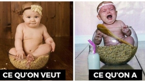 Illustration : "Espérance Vs Réalité: Ces 22 parents voulaient d'une photo de bébé parfaite mais rien ne s'est passé comme prévu..."