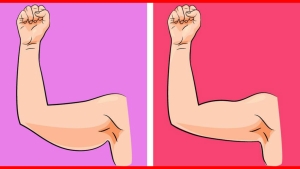 Illustration : "5 exercices très simples pour dire adieu à cette peau qui pendouille sous vos bras !"