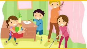 Illustration : "Il faut apprendre aux enfants à vous aider à la maison ! Voici ce qu'il doit faire selon son âge: "