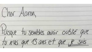 Illustration : "À 13 ans, son fils a l'audace de lui dire qu'il peut facilement s'en sortir dans la vie sans elle ! Voici sa punition, publiée sur Facebook."