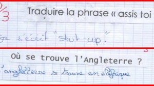 Illustration : "Les élèves ne manquent pas d'humour ! La preuve avec ces 26 perles de copies."