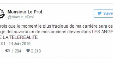 Illustration : "Vous connaissez Monsieur le Prof ? Son humour noir ne laisse pas indifférent ! Voici 26 de ses pépites..."