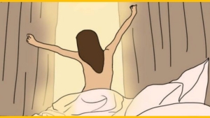 Illustration : "Après avoir lu ces 8 avantages, vous n'hésiterez plus jamais à dormir tout(e) nu(e) !"