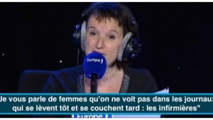 Illustration : "Anne Roumanoff prend la défense des infirmières en vidéo: « Heureusement que les infirmières ne s'occupent pas des malades comme l'État s'occupe des hôpitaux : on arriverait enrhumé et on repartirait amputé ! »"