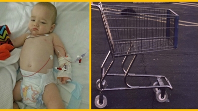 Illustration : Son bébé a failli mourir parce qu'elle l'a mis dans un caddie de supermarché. Aujourd'hui elle met tous les parents en garde !