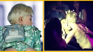 Image illustrant l'article Miley Cyrus continue dans la provocation. Ses fans se lâchent durant son concert et leurs mains baladeuses irritent les internautes ! (Vidéo/Photos)