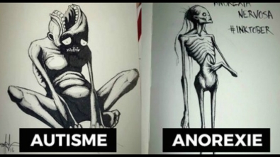 Illustration : "Pour éveiller les consciences, il réalise 13 illustrations concernant des maladies ou des troubles psychologiques !"