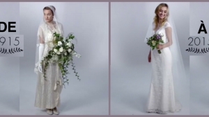 Illustration : "L'évolution des robes de mariées ces 100 dernières années..."