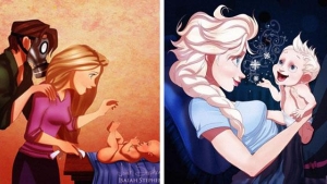 Illustration : "10 Princesses Disney imaginées en tant que mamans ! Quelles sont les plus adorables ?"