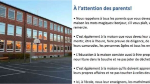 Illustration : "Si leur pancarte fait le tour du monde, c’est que cette école s’attaque aux responsabilités des parents."