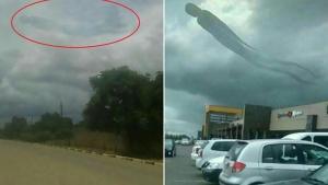 Image illustrant l'article Des Visiteurs S'Enfuient, Terrorisés Après L'apparition De Cette Forme Étrange Dans Les Nuages !