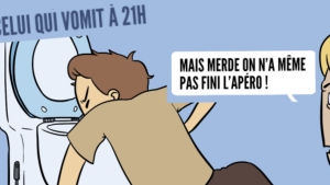 Illustration : "19 styles de personnes bourrées que tu as pu croiser en boîte ce weekend... "